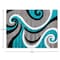 Flash Furniture Turquoise 8' x 10' Modern Plush Abstract Area Rug KP-RG952-810-TQ-GG - alternate 3